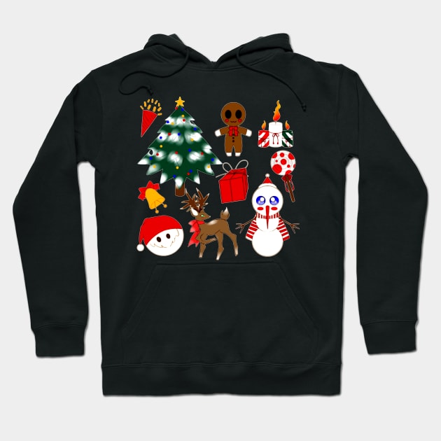Merry Xmas Doodle Hoodie by Pariartstyle